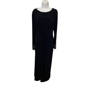 Vintage Vince Camuto Navy Long Party Dress Faux Wrap​